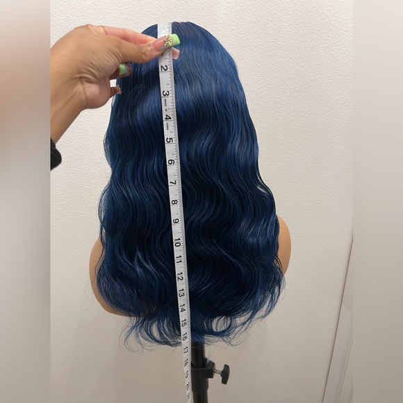 New! 16” 13x4 Blue Human Hair Body Wave Lacefront Wig - Picture 13 of 13